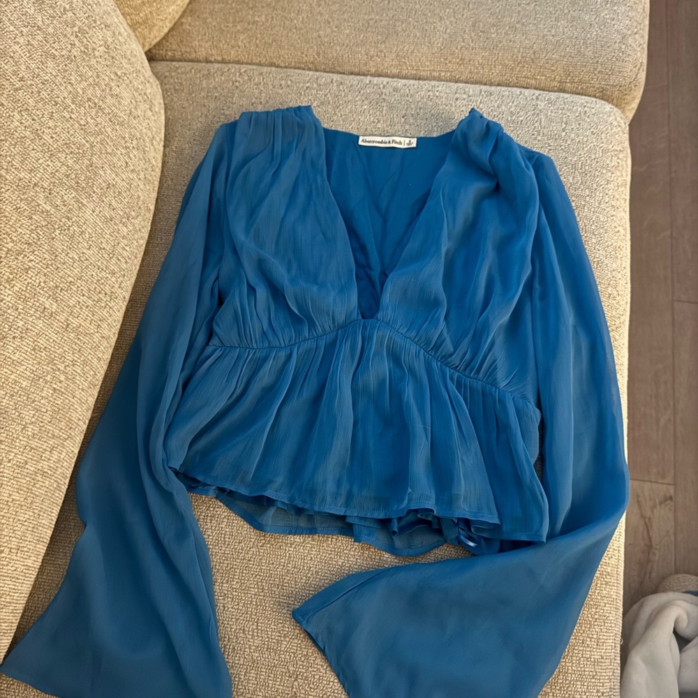Elegant Blue Women's Top